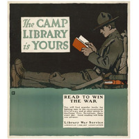 The Camp Library is Yours - Read to Win the War, 1917-Paper Art-16"x18"