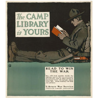 The Camp Library is Yours - Read to Win the War, 1917-Paper Art-38"x42"