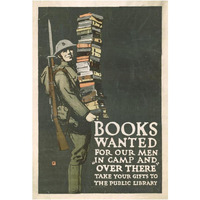 Books Wanted for our Men in Camp and Over There, 1918/1923-Paper Art-14"x20"