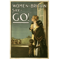 Women of Britain say - "Go!"-Paper Art-26"x38"