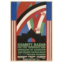 Charity Bazaar for Widows and Orphans, 1916-Paper Art-23"x32"