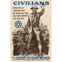 Civilians - The Jewish Welfare Board, 1918-Paper Art-42"x62"