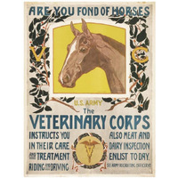 Are You Fond of Horses, 1919-Paper Art-14"x18"