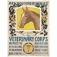 Are You Fond of Horses, 1919-Paper Art-32"x42"