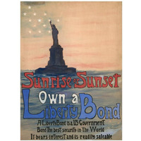 Sunrise or Sunset, Own a Liberty Bond, 1917-Paper Art-14"x18"