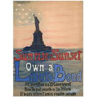 Sunrise or Sunset, Own a Liberty Bond, 1917-Paper Art-32"x42"