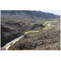 View of the Rio Grande River along Texas Rt. 170-Paper Art-32"x22"