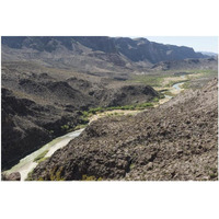 View of the Rio Grande River along Texas Rt. 170-Paper Art-38"x26"