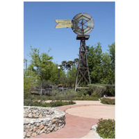 Windmill in the Will Looney Legacy Park at the Museum of South Texas History in Edinburg, TX-Paper Art-26"x38"