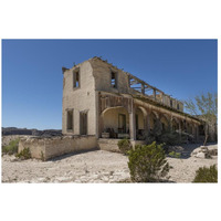 Remains of an old structure in Terilingua, southern Brewster County, TX-Paper Art-26"x18"