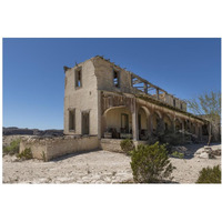 Remains of an old structure in Terilingua, southern Brewster County, TX-Paper Art-38"x26"