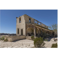 Remains of an old structure in Terilingua, southern Brewster County, TX-Paper Art-62"x42"