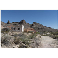 Abandoned movie set along the Rio Grande River in Big Bend Ranch State Park in lower Brewster County, TX-Paper Art-20"x14"