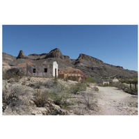 Abandoned movie set along the Rio Grande River in Big Bend Ranch State Park in lower Brewster County, TX-Paper Art-32"x22"