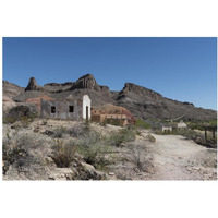 Abandoned movie set along the Rio Grande River in Big Bend Ranch State Park in lower Brewster County, TX-Paper Art-38"x26"