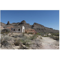 Abandoned movie set along the Rio Grande River in Big Bend Ranch State Park in lower Brewster County, TX-Paper Art-50"x34"