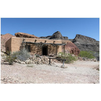 Abandoned movie set along the Rio Grande River in Big Bend Ranch State Park in lower Brewster County, TX-Paper Art-26"x18"