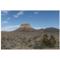 Scenery in Big Bend National Park, TX-Paper Art-32"x22"