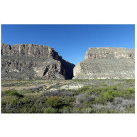 Scene from Big Bend National Park in Brewster County, TX-Paper Art-26"x18"