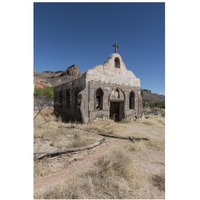 Abandoned movie set along the Rio Grande River in Big Bend Ranch State Park in lower Brewster County, TX-Paper Art-26"x38"