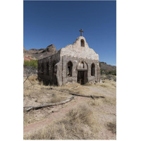 Abandoned movie set along the Rio Grande River in Big Bend Ranch State Park in lower Brewster County, TX-Paper Art-42"x62"