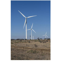 Wind turbines in Shackelford County, TX, northeast of Abilene-Paper Art-18"x26"