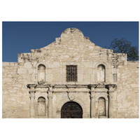 Doorway to the Alamo, an 18th-century mission church in San Antonio, TX-Paper Art-32"x23"