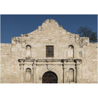 Doorway to the Alamo, an 18th-century mission church in San Antonio, TX-Paper Art-38"x28"