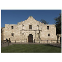 Doorway to the Alamo, an 18th-century mission church in San Antonio, TX-Paper Art-32"x23"