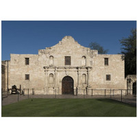 Doorway to the Alamo, an 18th-century mission church in San Antonio, TX-Paper Art-38"x28"