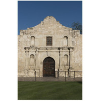 Doorway to the Alamo, an 18th-century mission church in San Antonio, TX-Paper Art-18"x26"