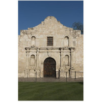 Doorway to the Alamo, an 18th-century mission church in San Antonio, TX-Paper Art-34"x50"