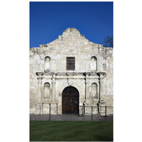 The Alamo, San Antonio, TX-Paper Art-15"x24"