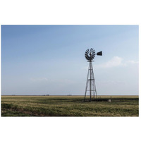 Windmill in rural Gray County in the Texas panhandle-Paper Art-26"x18"