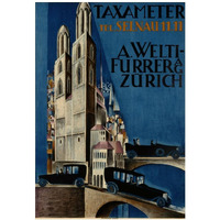 Taxameter A Welti-Furrer AG / Zurich - Vintage Aged Paper Style-Paper Art-14"x20"