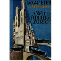 Taxameter A Welti-Furrer AG / Zurich - Vintage Aged Paper Style-Paper Art-42"x62"