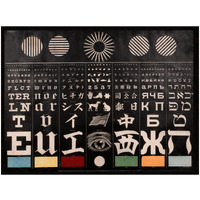 Multi-Lingual Eye Chart, ca. 1907 - Light Background-Paper Art-18"x14"