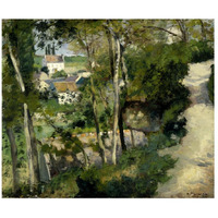 The Climb, Rue de la Cote-du-Jalet, Pontoise (Chemin montant, rue de la Cote-du-Jalet, Pontoise), 1875-Paper Art-18"x15"