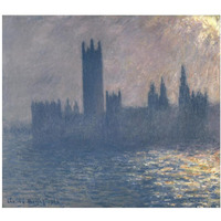 Houses of Parliament, Sunlight Effect (Le Parlement, effet de soleil), 1903-Paper Art-38"x34"