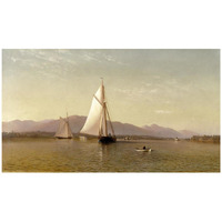 The Hudson at the Tappan Zee, 1876-Paper Art-42"x25"