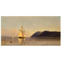 Boats on the Hudson, ca. 1874-1878-Paper Art-32"x17"