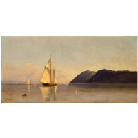 Boats on the Hudson, ca. 1874-1878-Paper Art-38"x20"