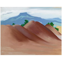 Red Hills with the Pedernal, 1936-Paper Art-32"x26"