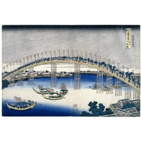 The Festival of Lanterns on Temma Bridge,ca. 1827-1830-Paper Art-24"x17"