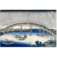 The Festival of Lanterns on Temma Bridge,ca. 1827-1830-Paper Art-32"x22"