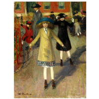 Children Rollerskating, ca. 1912-14-Paper Art-25"x32"