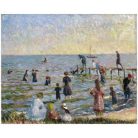 Bathing at Bellport, Long Island, 1912-Paper Art-18"x15"