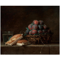 Basket of Plums, 1769-Paper Art-24"x20"