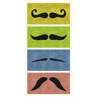 Mustache Stacked-Paper Art-26&quotx50"