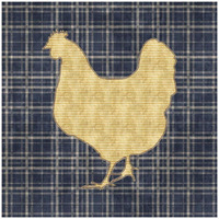 Country Style Hen-Paper Art-32"x32"